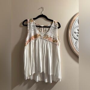 POL Floral Lace Ivory Blouse